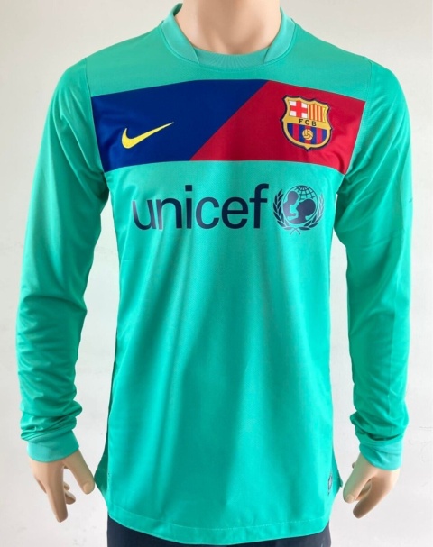 Koszulka Piłkarska FC Barcelona 2010/2011 Away Retro Długi Rękaw, Messi, Xavi Koszulka Piłkarska FC Barcelona 2010/2011 Away Retro Długi Rękaw, Messi, Xavi