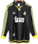 Koszulka Piłkarska Real Madryt 1999/2000 Away Retro Długi Rękaw, Raul, Roberto Carlos Koszulka Piłkarska Real Madryt 1999/2000 Away Retro Długi Rękaw, Raul, Roberto Carlos