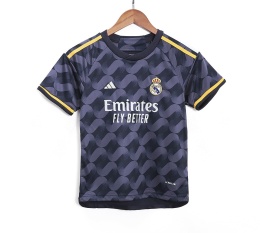 Piłkarski Komplet Strój Dziecięcy Real Madryt Away 2023/2024, Bellingham, Vini Jr, Strój Real Madryt, koszulki dla dzieci