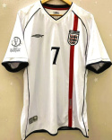 Koszulka Piłkarska Anglia MŚ 2002 Home Retro, Beckham Koszulka Piłkarska Anglia MŚ 2002 Home Retro, Beckham