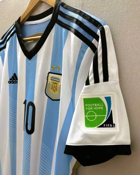 Koszulka Piłkarska Argentya MŚ 2014 Home Retro Koszulka Piłkarska Argentya MŚ 2014 Home Retro