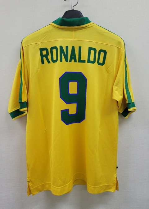 Koszulka Piłkarska Brazylia 1997 Home Retro, Ronaldo, Romario Koszulka Piłkarska Brazylia 1997 Home Retro, Ronaldo, Romario