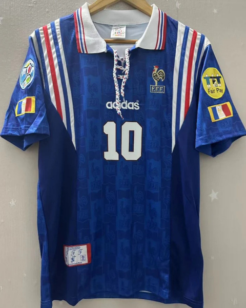 Koszulka Piłkarska Francja Euro 1996 Home Retro, #10 Zidane Koszulka Piłkarska Francja Euro 1996 Home Retro, #10 Zidane