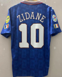 Koszulka Piłkarska Francja Euro 1996 Home Retro, #10 Zidane Koszulka Piłkarska Francja Euro 1996 Home Retro, #10 Zidane