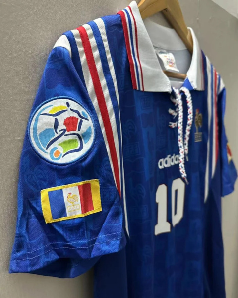Koszulka Piłkarska Francja Euro 1996 Home RETRO, Zidane Koszulka Piłkarska Francja Euro 1996 Home RETRO, Zidane