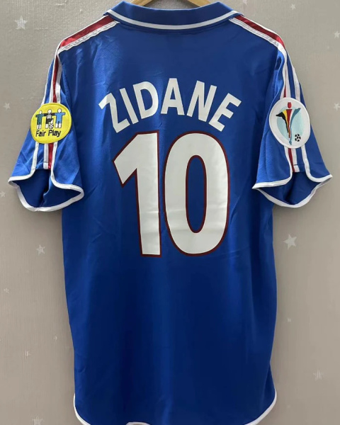 Koszulka Piłkarska Francja Euro 2000 Home Retro, #10 Zidane Koszulka Piłkarska Francja Euro 2000 Home Retro, #10 Zidane