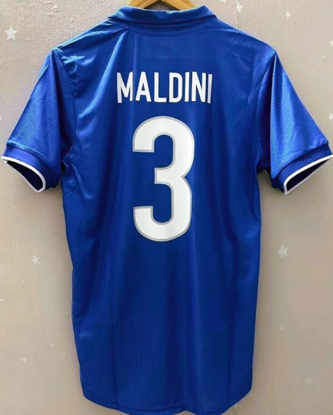 Koszulka Piłkarska Włochy MŚ 1998 Home RETRO, Maldini, Del Piero, Baggio Koszulka Piłkarska Włochy MŚ 1998 Home RETRO, Maldini, Del Piero, Baggio