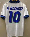 Koszulka Piłkarska Włochy Away 1994 MŚ Retro, #10 Baggio