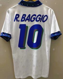 Koszulka Piłkarska Włochy Away 1994 MŚ Retro, #10 Baggio