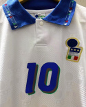 Koszulka Piłkarska Włochy Away 1994 MŚ Retro, Baggio