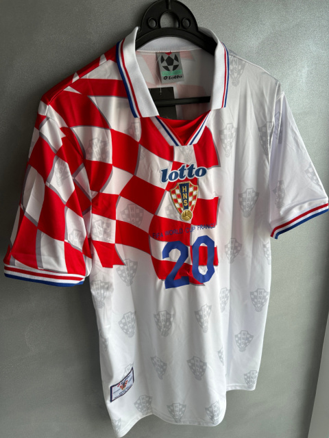 Koszulka Piłkarska Chorwacja MŚ 1998 Retro Home, SUKER, BOBAN Koszulka Piłkarska Chorwacja MŚ 1998 Retro Home, SUKER, BOBAN