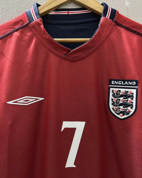 Koszulka Piłkarska Anglia MŚ 2002 Away Retro, Beckham Koszulka Piłkarska Anglia MŚ 2002 Away Retro, Beckham
