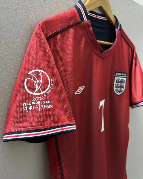 Koszulka Piłkarska Anglia MŚ 2002 Away Retro, Beckham Koszulka Piłkarska Anglia MŚ 2002 Away Retro, Beckham