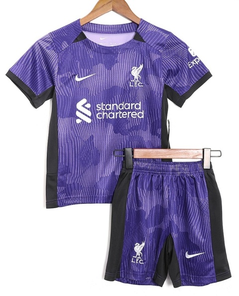 Piłkarski Komplet Strój Dziecięcy Liverpool FC 3rd 2023/2024, Salah, Darwin Piłkarski Komplet Strój Dziecięcy Liverpool FC 3rd 2023/2024, Salah, Darwin