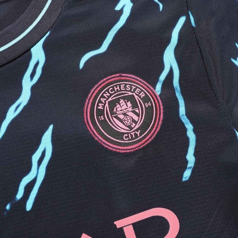 Piłkarski Komplet Strój Dziecięcy Manchester City 3rd 2023/2024, Haaland Piłkarski Komplet Strój Dziecięcy Manchester City 3rd 2023/2024, Haaland