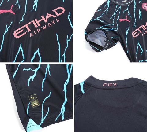 Piłkarski Komplet Strój Dziecięcy Manchester City 3rd 2023/2024, Haaland Piłkarski Komplet Strój Dziecięcy Manchester City 3rd 2023/2024, Haaland