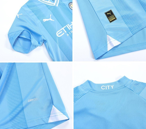 Piłkarski Komplet Strój Dziecięcy Manchester City Home 2023/2024, Haaland Piłkarski Komplet Strój Dziecięcy Manchester City Home 2023/2024, Haaland