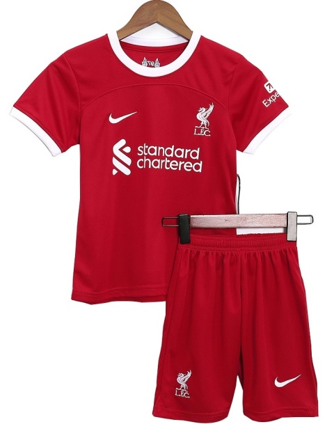 Piłkarski Komplet Strój Dziecięcy Liverpool FC Home 2023/2024, Salahm Darwin Piłkarski Komplet Strój Dziecięcy Liverpool FC Home 2023/2024, Salahm Darwin