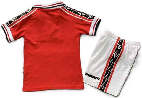 Komplet Piłkarski Dziecięcy Manchester United Home 1998/1999 Retro, Beckham Komplet Piłkarski Dziecięcy Manchester United Home 1998/1999 Retro, Beckham