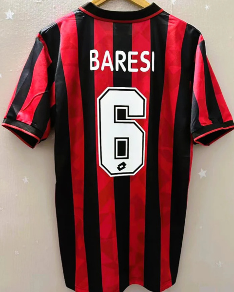 Koszulka Piłkarska AC Milan 1995/1996 Home Retro, Maldini, Baresi Koszulka Piłkarska AC Milan 1995/1996 Home Retro, Maldini, Baresi
