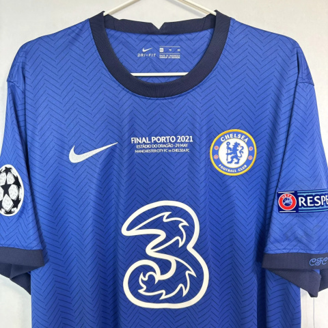 Koszulka Piłkarska Chelsea Londyn 2020/2021 Home UCL Final Retro, KANTE, GIROUD Koszulka Piłkarska Chelsea Londyn 2020/2021 Home UCL Final Retro, KANTE, GIROUD