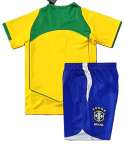 Piłkarski Komplet Strój Dziecięcy Brazylia 2004 Home Retro, Ronaldinho, Ronaldo Piłkarski Komplet Strój Dziecięcy Brazylia 2004 Home Retro, Ronaldinho, Ronaldo