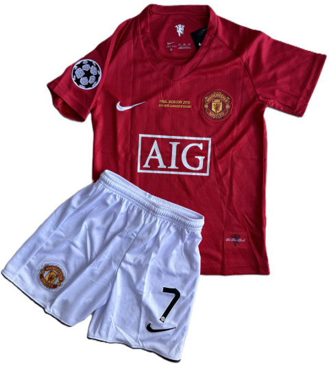 Komplet Piłkarski Dziecięcy Manchester United Home FINAL 2008 Retro, Ronaldo Komplet Piłkarski Dziecięcy Manchester United Home FINAL 2008 Retro, Ronaldo