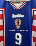 Koszulka Piłkarska Chorwacja MŚ 1998 Away Retro, SUKER, BOBAN Koszulka Piłkarska Chorwacja MŚ 1998 Away Retro, SUKER, BOBAN