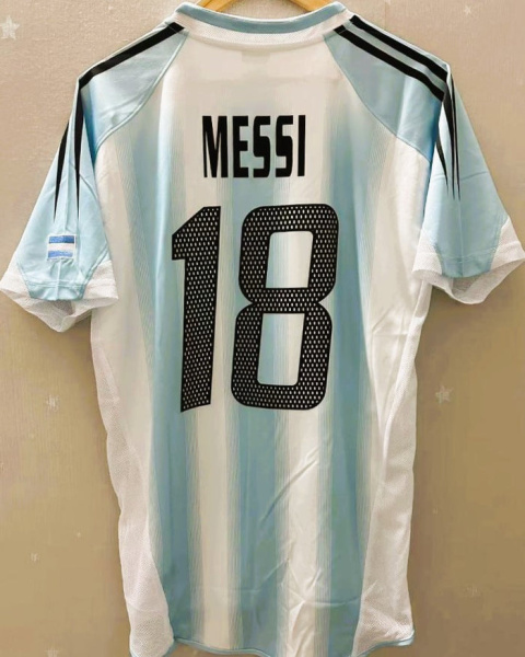 Koszulka Piłkarska Argentyna 2004/2005 Home Retro, Messi Koszulka Piłkarska Argentyna 2004/2005 Home Retro, Messi