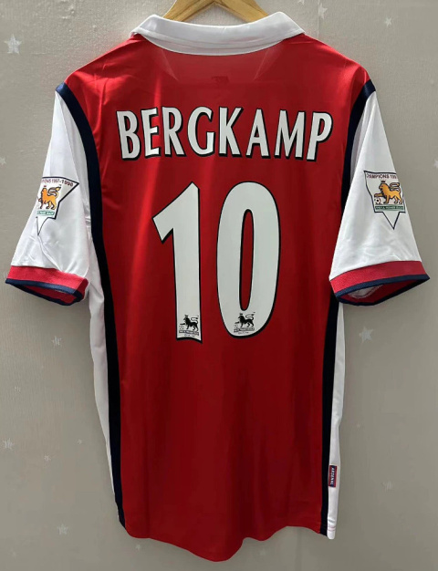 Koszulka Piłkarska Arsenal Londyn 1998/1999 Home Retro, Bergkamp Koszulka Piłkarska Arsenal Londyn 1998/1999 Home Retro, Bergkamp