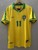 Koszulka Piłkarska Brazylia 1997 Home Retro, #11 Romario Koszulka Piłkarska Brazylia 1997 Home Retro, #11 Romario