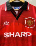 Koszulka Piłkarska Manchester United 1994/1996 Home Retro, Cantona, Beckham, Scholes, Giggs Koszulka Piłkarska Manchester United 1994/1996 Home Retro, Cantona, Beckham, Scholes, Giggs