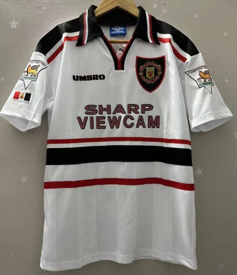 Koszulka Piłkarska Manchester United 1998/1999 Away Retro, Beckham, Scholes, Giggs Koszulka Piłkarska Manchester United 1998/1999 Away Retro, Beckham, Scholes, Giggs