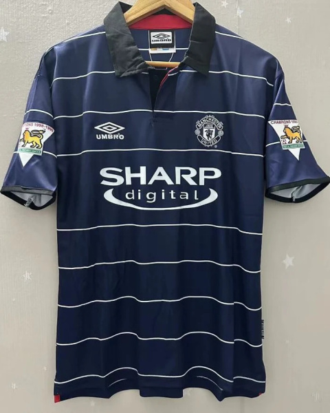 Koszulka Piłkarska Manchester United 1999/2000 Away Retro, #7 Beckham Koszulka Piłkarska Manchester United 1999/2000 Away Retro, #7 Beckham