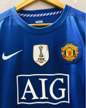 Koszulka Piłkarska Manchester United 2008/2009 Away Retro, Ronaldo, Giggs, Scholes, Rooney Koszulka Piłkarska Manchester United 2008/2009 Away Retro, Ronaldo, Giggs, Scholes, Rooney