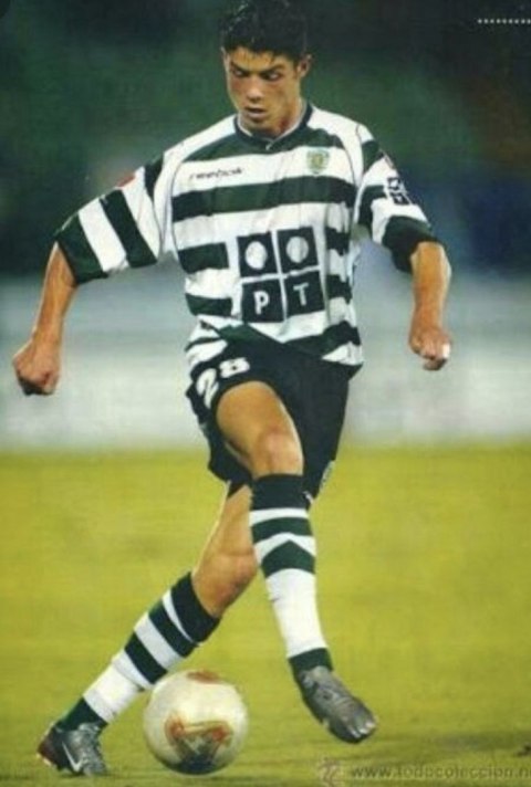 Koszulka Piłkarska Sporting Lizbona 2001/2002 Home Retro, Ronaldo Koszulka Piłkarska Sporting Lizbona 2001/2002 Home Retro, Ronaldo