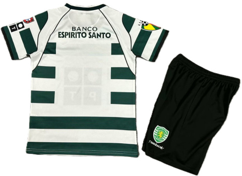 Komplet Dziecięcy Sporting Lizbona 2001/2002 Home Retro, Ronaldo Komplet Dziecięcy Sporting Lizbona 2001/2002 Home Retro, Ronaldo