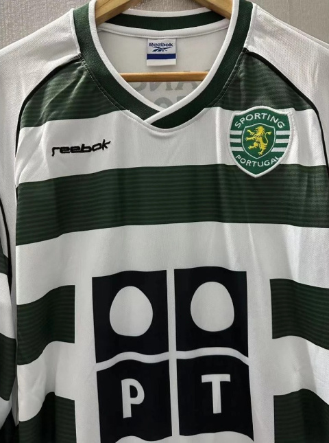 Koszulka Piłkarska Sporting Lizbona 2001/2002 Retro, Ronaldo, Quaresma Koszulka Piłkarska Sporting Lizbona 2001/2002 Retro, Ronaldo, Quaresma