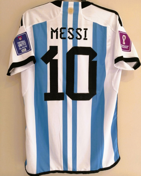 Koszulka Piłkarska piłkarska Argentyna MŚ Katar 22 FAN, Messi, Lautaro Koszulka Piłkarska piłkarska Argentyna MŚ Katar 22 FAN, Messi, Lautaro