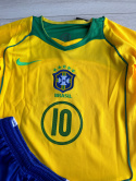 Piłkarski Komplet Strój Dziecięcy Brazylia 2004 Home Retro, Ronaldinho, Ronaldo Piłkarski Komplet Strój Dziecięcy Brazylia 2004 Home Retro, Ronaldinho, Ronaldo