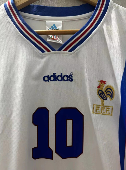 Koszulka Piłkarska Francja 1996 Away Retro, Zidane Koszulka Piłkarska Francja 1996 Away Retro, Zidane