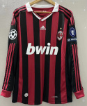 Koszulka Piłkarska AC Milan 2009/2010 Home Retro Dł Rękaw, #80 Ronaldinho Koszulka Piłkarska AC Milan 2009/2010 Home Retro Dł Rękaw, #80 Ronaldinho