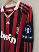 Koszulka Piłkarska AC Milan 2009/2010 Home Retro Dł Rękaw, #80 Ronaldinho Koszulka Piłkarska AC Milan 2009/2010 Home Retro Dł Rękaw, #80 Ronaldinho