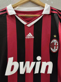 Koszulka Piłkarska AC Milan 2009/2010 Home Retro Dł Rękaw, #80 Ronaldinho Koszulka Piłkarska AC Milan 2009/2010 Home Retro Dł Rękaw, #80 Ronaldinho