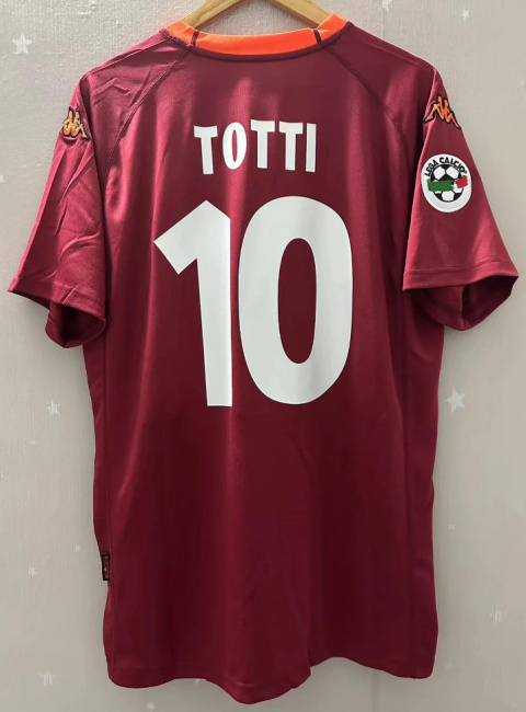 Koszulka Piłkarska AS Roma 2000/2001 Home Retro, Totti Koszulka Piłkarska AS Roma 2000/2001 Home Retro, Totti