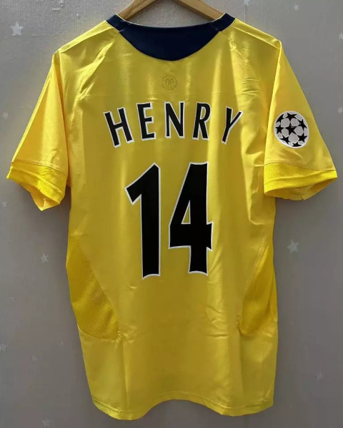 Koszulka Piłkarska Arsenal Londyn 2005/2006 UCL FINAL Away Retro, #14 Henry Koszulka Piłkarska Arsenal Londyn 2005/2006 UCL FINAL Away Retro, #14 Henry