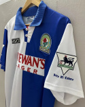 Koszulka Piłkarska Blackbourn Rovers 1994/1995 Home Retro, Shearer, Le Saux, Witschge Koszulka Piłkarska Blackbourn Rovers 1994/1995 Home Retro, Shearer, Le Saux, Witschge