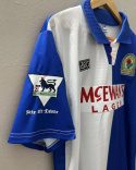 Koszulka Piłkarska Blackbourn Rovers 1994/1995 Home Retro, Shearer, Le Saux, Witschge Koszulka Piłkarska Blackbourn Rovers 1994/1995 Home Retro, Shearer, Le Saux, Witschge
