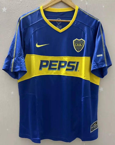 Koszulka Piłkarska Boca Juniors 2003/2004 Retro, Riquelme, Tevez Koszulka Piłkarska Boca Juniors 2003/2004 Retro, Riquelme, Tevez