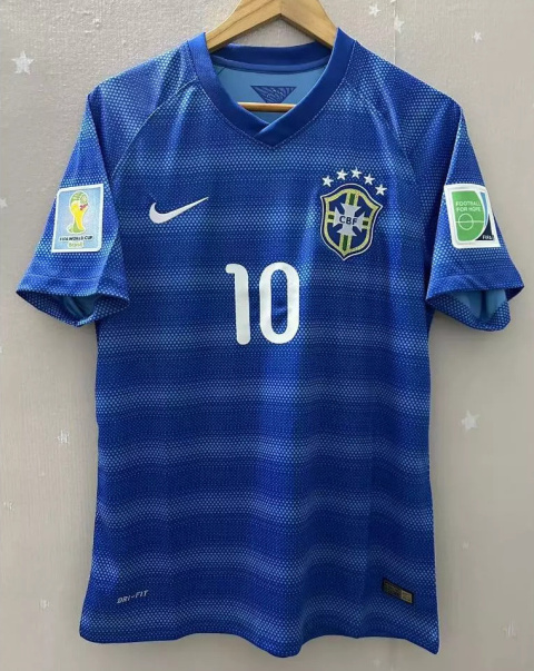 Koszulka Piłkarska Brazylia 2014 Away Retro, Neymar Jr Koszulka Piłkarska Brazylia 2014 Away Retro, Neymar Jr